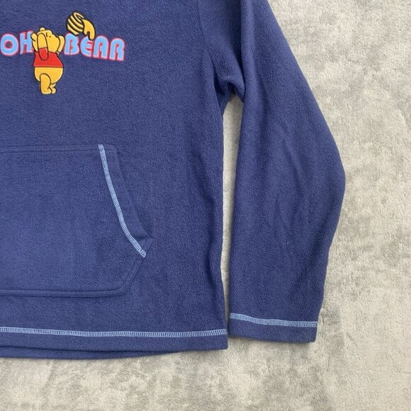 Vintage Disney Pooh 100 Acre Collectibles Hoodie Women XL Blue Fleece Pooh Bear - Picture 5 of 8